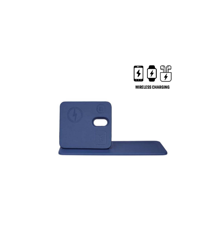 AVRON - Giftology 3-in-1 Magnetic Wireless Charger Desk Tray - Navy