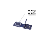 TURIN - @memorii Foldable Wireless Charger and Multicable Set - Navy Blue