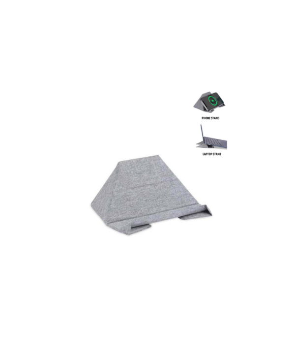 STANDIE - Giftology RPET 2-in-1 Laptop and Phone Stand - Grey