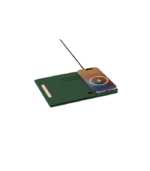 BLACE - CHANGE ZERO Recycled PU 15W Wireless Mousepad & Desk Organizer - Green - Image 3