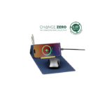 BLACE - CHANGE ZERO Recycled PU 15W Wireless Mousepad & Desk Organizer - Navy Blue