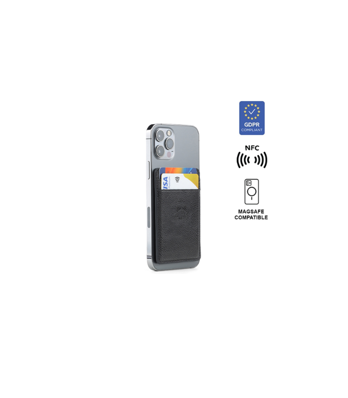 ROMA - Santhome® 2-in-1 Mag Cardholder and Inbuilt NFC Digital Business Card - Black