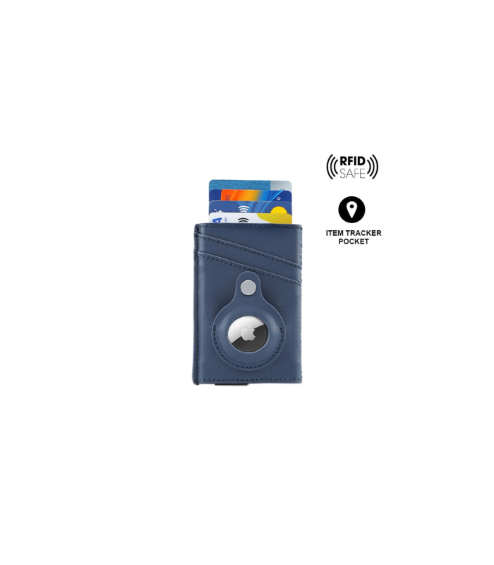TROMSI - Santhome® PU Card Holder with Santhome Tag pocket - Navy Blue