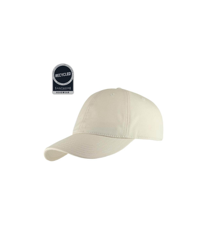 FLEX - Santhome Recycled 6 Panel Relaxed Fit Cap - Beige
