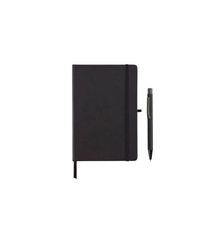 BORNA - Giftology A5 Hard Cover Notebook and Pen Set - Black