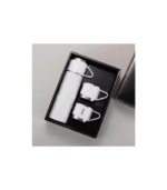 SAFFLE - Giftology Family Set of Vacuum Flask & Two Cups - White - Image 4