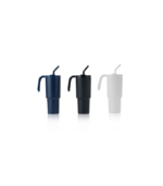 FORZA 360 - Hans Larsen Recycled Stainless Steel/PP Tumbler with 360 Branding - Black - Image 3