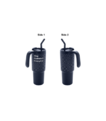 FORZA 360 - Hans Larsen Recycled Stainless Steel/PP Tumbler with 360 Branding - Navy Blue - Image 2