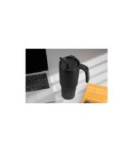 FORZA 360 - Hans Larsen Recycled Stainless Steel/PP Tumbler with 360 Branding - Black - Image 2