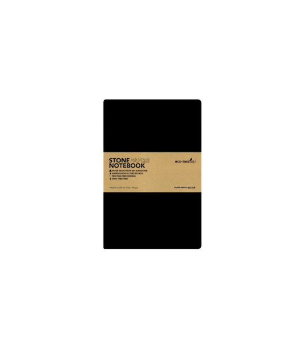 NEYA - eco-neutral Stone Paper Tree-Free Notebook - Black