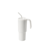 FORZA 360 - Hans Larsen Recycled Stainless Steel/PP Tumbler with 360 Branding - White - Image 7