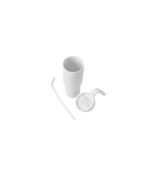 FORZA 360 - Hans Larsen Recycled Stainless Steel/PP Tumbler with 360 Branding - White - Image 4