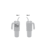 FORZA 360 - Hans Larsen Recycled Stainless Steel/PP Tumbler with 360 Branding - White - Image 3