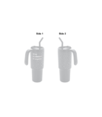 FORZA 360 - Hans Larsen Recycled Stainless Steel/PP Tumbler with 360 Branding - White - Image 2