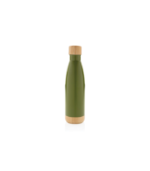 ODESSA - Giftology Double Wall Stainless Bottle with Bamboo Lid and Base - Green - Image 9