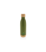 ODESSA - Giftology Double Wall Stainless Bottle with Bamboo Lid and Base - Green - Image 6