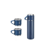 SAFFLE - Giftology Family Set of Vacuum Flask & Two Cups - Navy Blue - Image 5