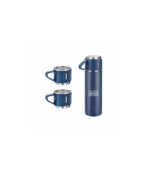 SAFFLE - Giftology Family Set of Vacuum Flask & Two Cups - Navy Blue - Image 4