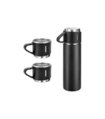 SAFFLE - Giftology Family Set of Vacuum Flask & Two Cups - Black - Image 5