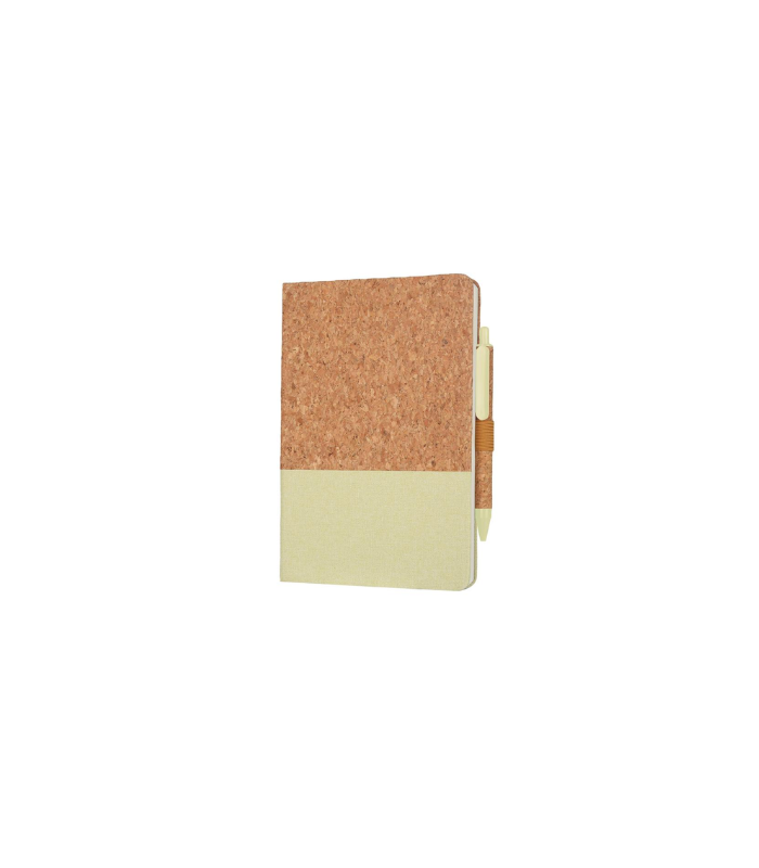 BORSA - eco-neutral A5 Cork Fabric Hard Cover Notebook and Pen Set - Green
