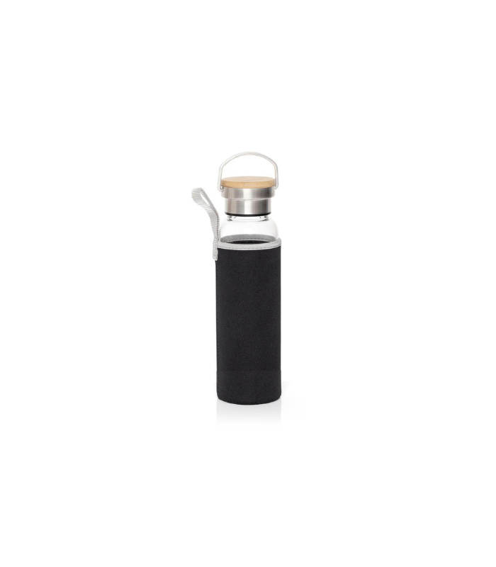 FLOHA-Hans-Larsen-Borosilicate-Glass-Bottle-with-Neo-Sleeve-Black