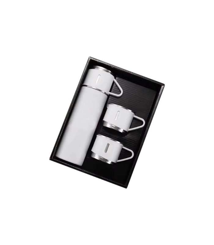 SAFFLE-Giftology-Family-Set-of-Vacuum-Flask-Two-Cups-White