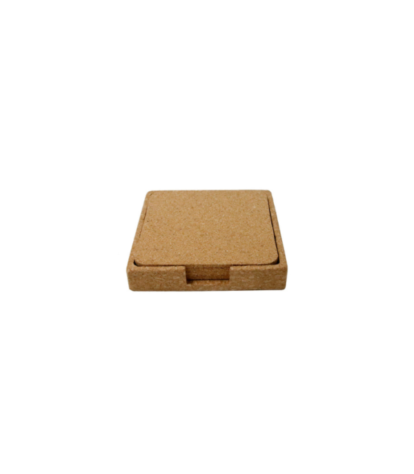 TEREVI-eco-neutral-set-of-4-Cork-Coasters-with-Cork-Stand