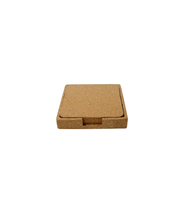 TEREVI-eco-neutral-set-of-4-Cork-Coasters-with-Cork-Stand