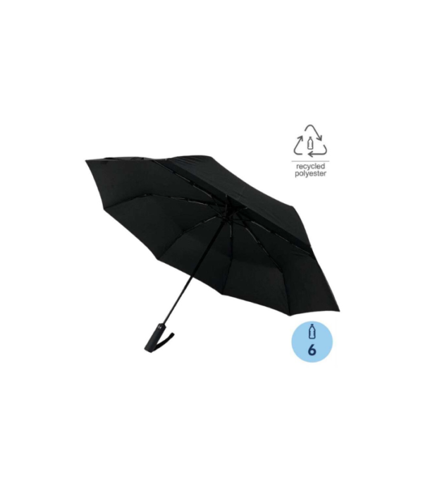 URBINO-Santhome-RPET-Auto-Open-23-Umbrella-with-SPF50-UV-Protection-Black.