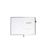 FAROE - Santhome A5 PU Hard Cover Notebook with Pen Loop - Navy Blue - Image 4