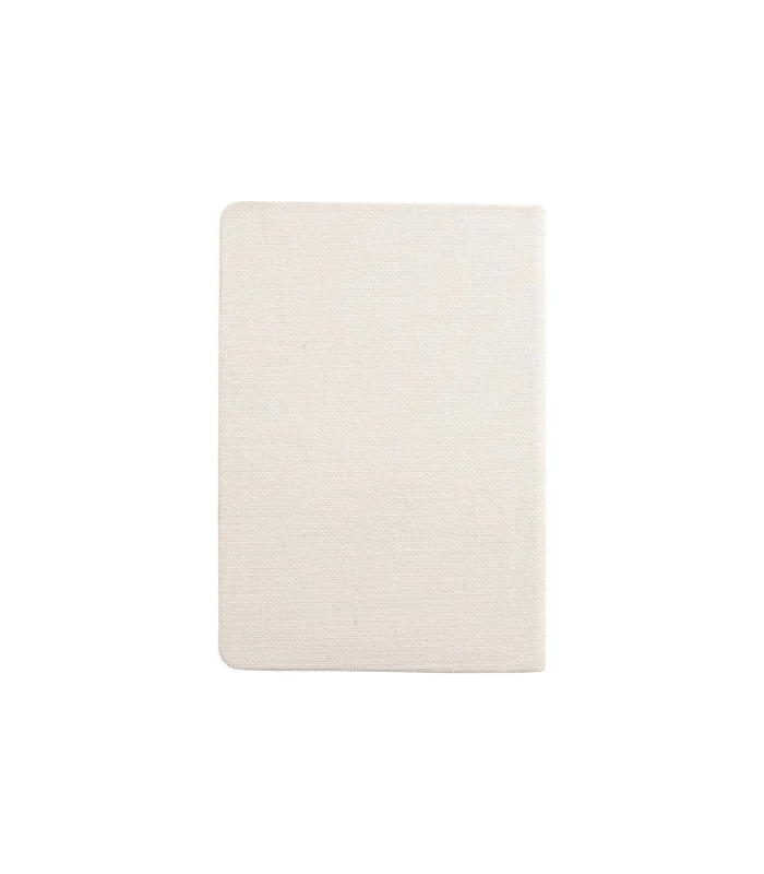 ADANA - Santhome Recycled Canvas A5 Hard Cover Notebook with PU Pocket - Beige