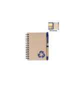 HASSA - eco-neutral A6 Notepad & Pen Set with Sticky Note - Navy Blue