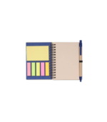 HASSA - eco-neutral A6 Notepad & Pen Set with Sticky Note - Navy Blue - Image 4