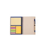 SION- eco-neutral B6 Notepad & Pen Set with Sticky Note - Navy Blue - Image 3