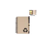 HASSA - eco-neutral A6 Notepad & Pen Set with Sticky Note - Black