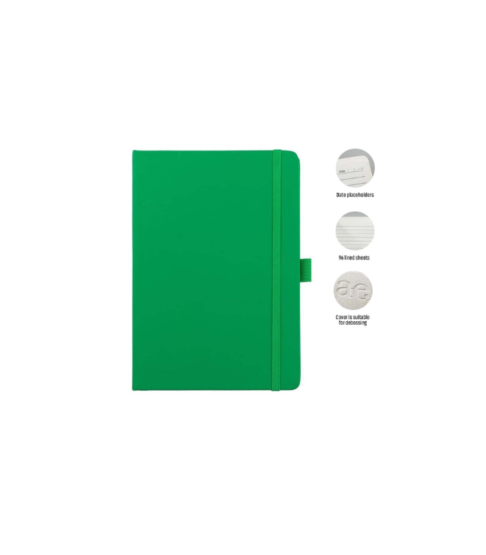 JURSI - Giftology A5 PU Notebook with Pen Loop - Green