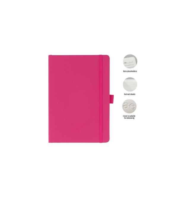 JURSI - Giftology A5 PU Notebook with Pen Loop - Pink