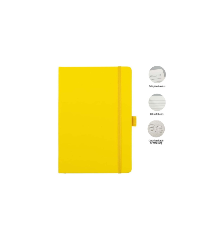 JURSI - Giftology A5 PU Notebook with Pen Loop - Yellow