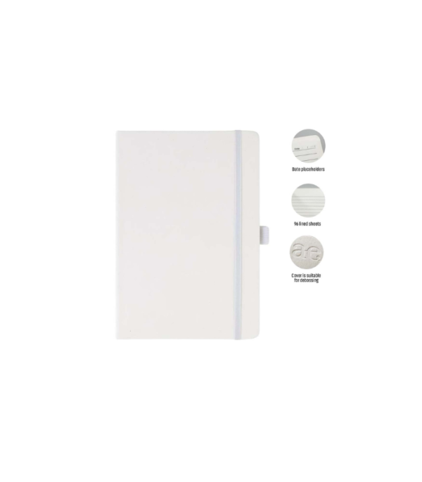 JURSI - Giftology A5 PU Notebook with Pen Loop - White