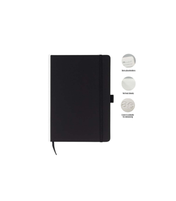 JURSI - Giftology A5 PU Notebook with Pen Loop - Black