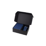 KOKSI - Giftology Set of Double Walled Tumbler, A5 Notebook and Pen - Navy Blue