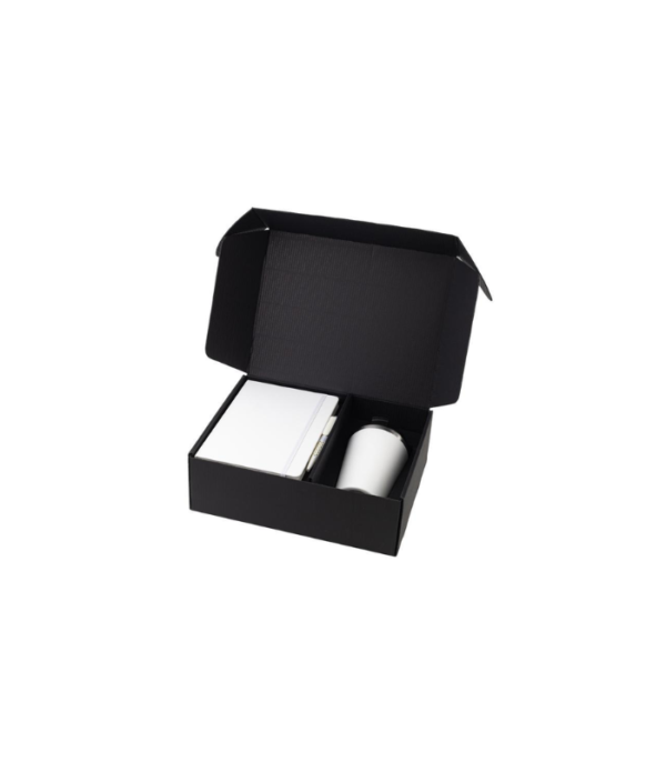 KOKSI - Giftology Set of Double Walled Tumbler, A5 Notebook and Pen - White
