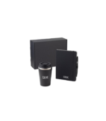KOKSI - Giftology Set of Double Walled Tumbler, A5 Notebook and Pen - Black - Image 10
