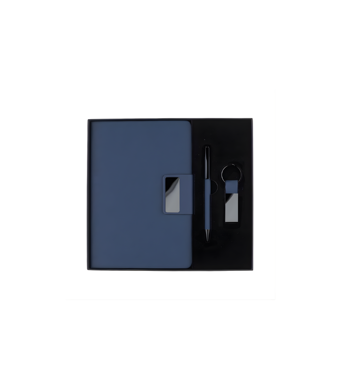 REGENT - Giftology Set of Notebook, Keychain and Pen - Blue