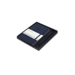 Moleskine Classic Large Notebook & Go Pen Set (Navy Blue)