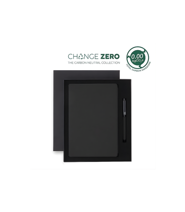 VARDIM - CHANGE ZERO Sustainable Gift Set with Refillable Notebook & Pen - Black