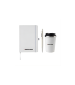 KOKSI - Giftology Set of Double Walled Tumbler, A5 Notebook and Pen - White - Image 6