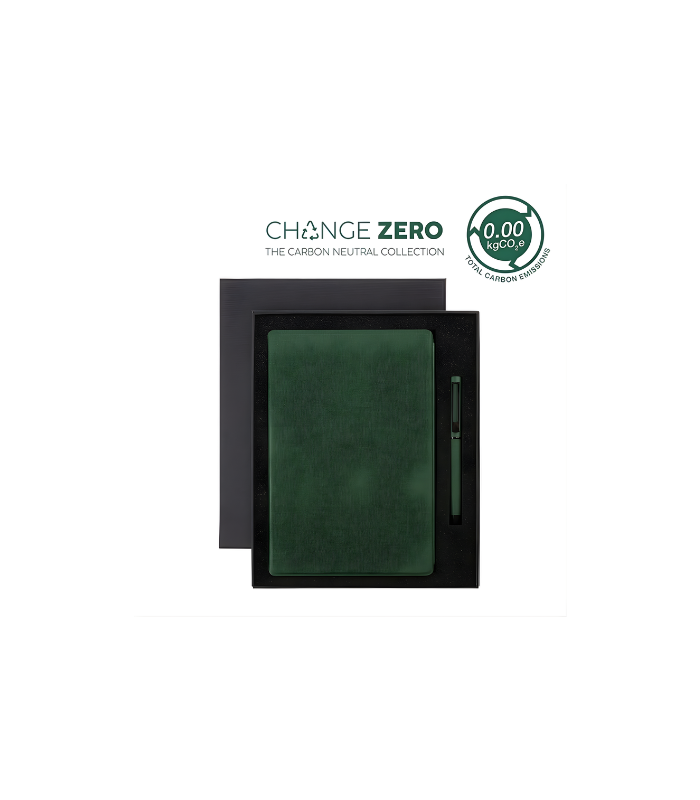 VARDIM - CHANGE ZERO Sustainable Gift Set with Refillable Notebook & Pen - Green