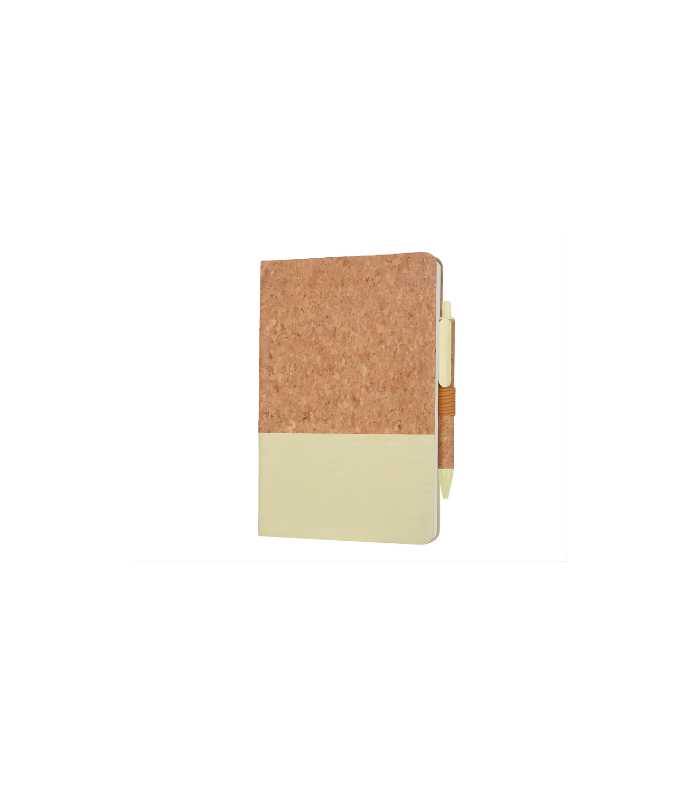 BORSA - eco-neutral A5 Cork Fabric Hard Cover Notebook and Pen Set - Green