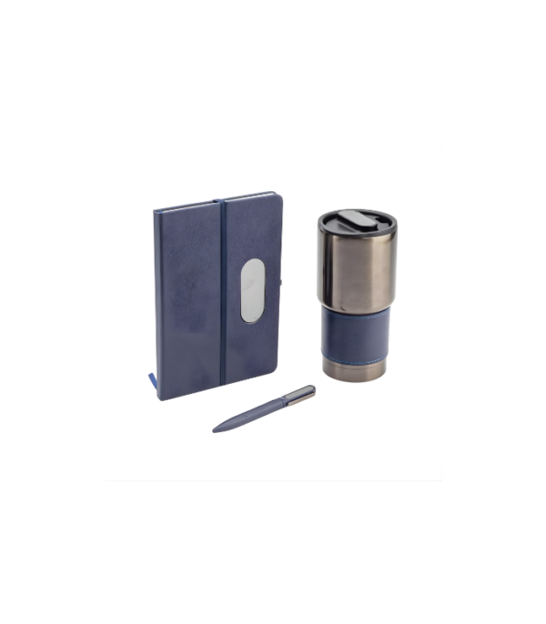 GIESSEN - Hans Larsen Gift Set of Tumbler, Notebook and Pen - Blue